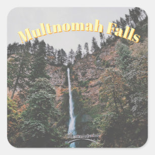 Multnomah Falls Quadratischer Aufkleber