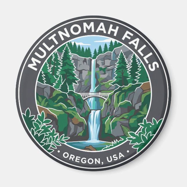 Multnomah Falls USA Magnet (Vorne)