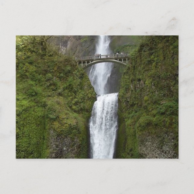 Multnomah Falls Wasserfall Postkarte (Vorderseite)