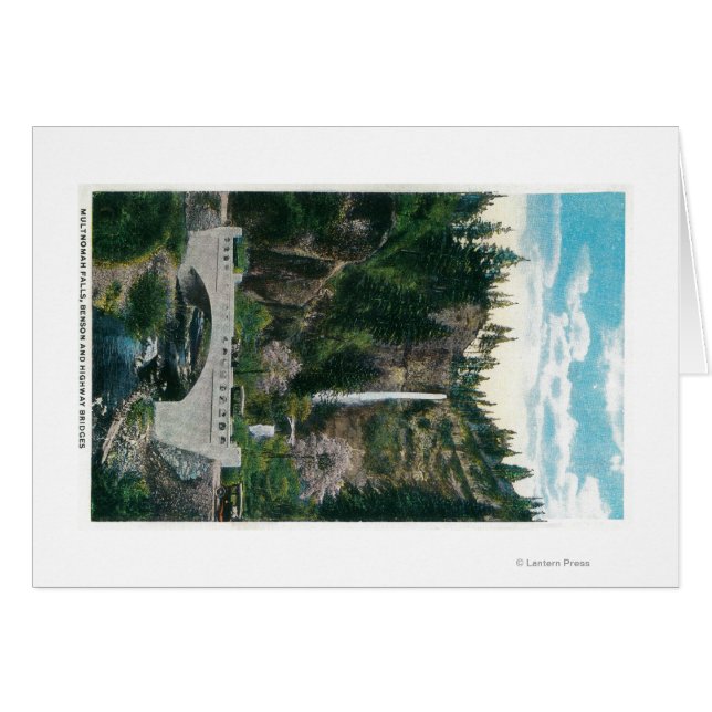 Multnomah Falls with Benson and Highway Bridges (Vorderseite (Horizontal))