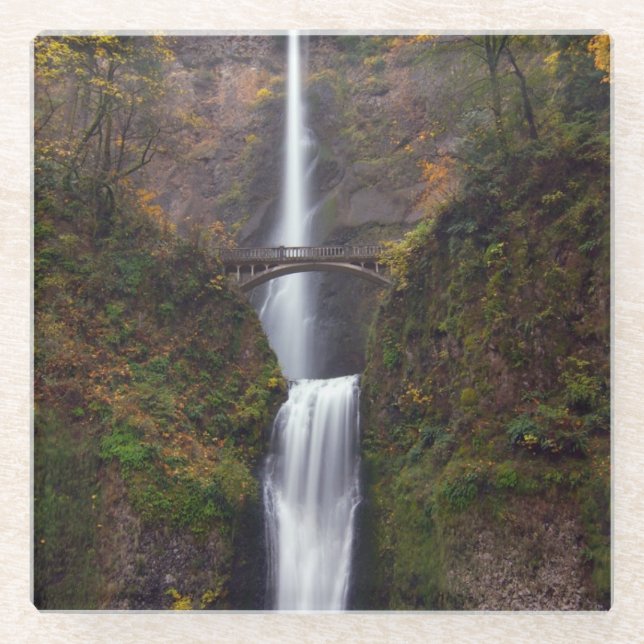 Multnomah fällt in Spätherbst Glasuntersetzer (Vorderseite)