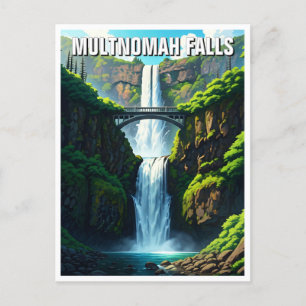 Multnomah fällt oregon postkarte