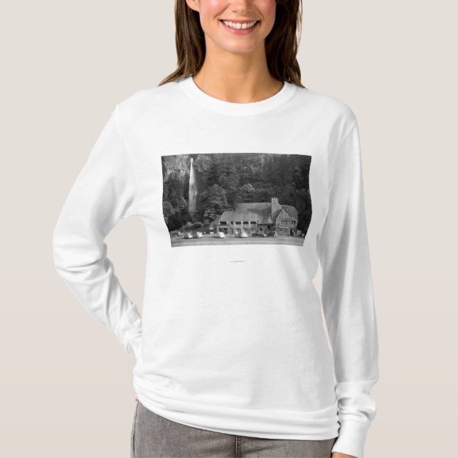 Multnomah Häuschen und Fall-Fotografie T-Shirt (Vorderseite)