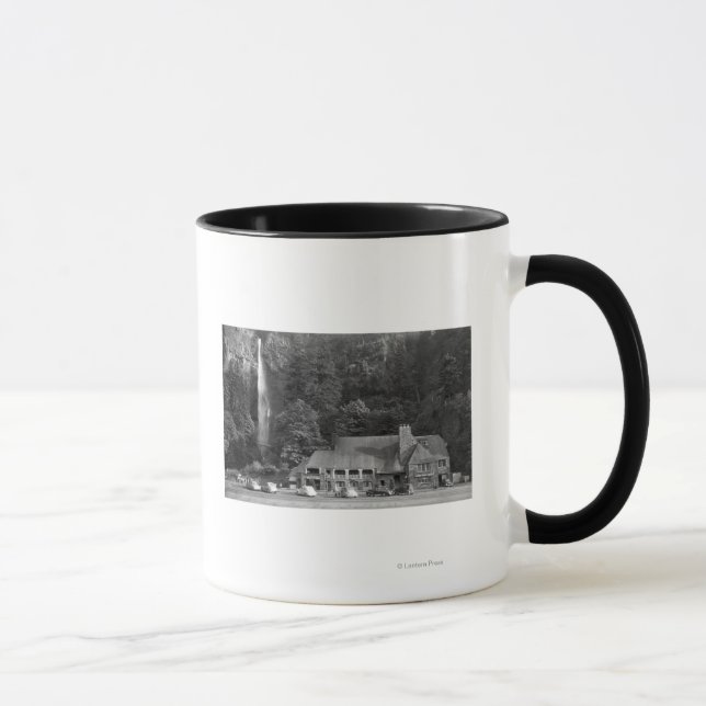 Multnomah Lodge and Falls Foto Tasse (Rechts)