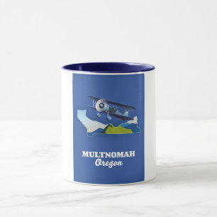 Multnomah Oregon Reisekarte Tasse