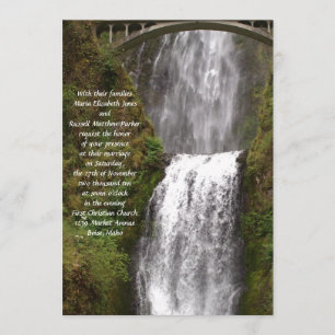 Multomah Falls mit Bridge Wedding Einladung