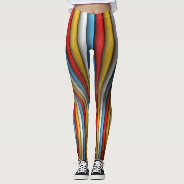 Multy 3D Abstrakt Leggings (Vorderseite)