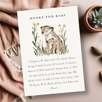 Mum and Baby Tiger Foliage Books For Baby Shower Begleitkarte