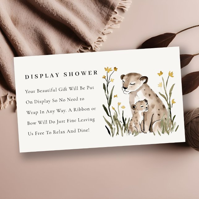 Mum Baby Tiger Foliage Display Shower Baby Shower Begleitkarte (Von Creator hochgeladen)