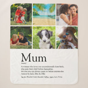 Mum Definition Zitat Foto Collage Sherpa Decke Sherpadecke