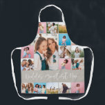 Mum Foto Collage moderne Typografie Schürze<br><div class="desc">Weltbeste Mama beige Multi-Foto moderne minimale einfache Skript-Typografie elegante Mutter Tag,  Geburtstag,  Weihnachten,  Ostern,  Abschluss,  Ende des Schuljahres oder Dekoration Geschenk-Design.</div>