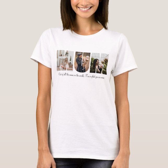 Mum Foto Collage T-Shirt (Vorderseite)