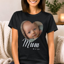 Mum hat Skript Herz Foto Schwarz eingerichtet