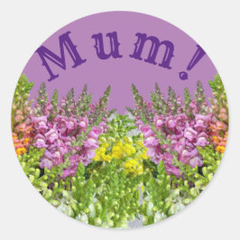 MUM! Karte Runder Aufkleber