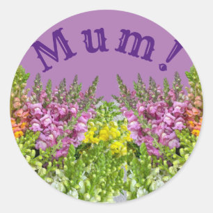 MUM! Karte Runder Aufkleber