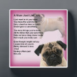 Mum Poem Plaque  -  Pug   Design Fotoplatte<br><div class="desc">A great gift for a special mum who likes pug dogs.</div>