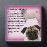 Mum Poem Plaque - Pug Design Fotoplatte<br><div class="desc">A great gift for a special mum who likes pug dogs.</div>