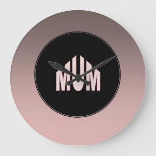 Mum Two Tone Große Wanduhr