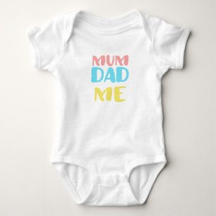Mum Vater Me Baby Family Liebe Neugeborener Säugli Strampler