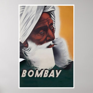 Mumbai Art Indien Reiseplakat Bombay DruckA Poster