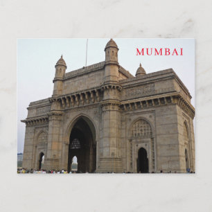 Mumbai Gateway in Indien sieht Postkarte