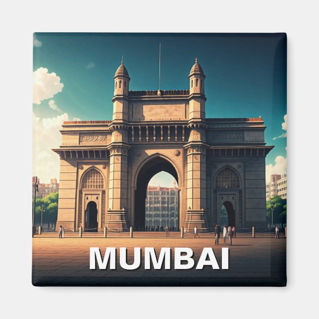 Mumbai Gateway India Travel Souvenir Magnet (Vorne)