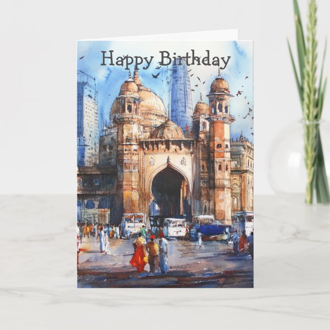 Mumbai in India Karte (Vorderseite)