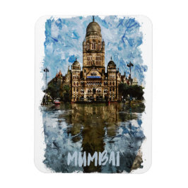 Mumbai India City View Sehenswürdigkeit Magnet