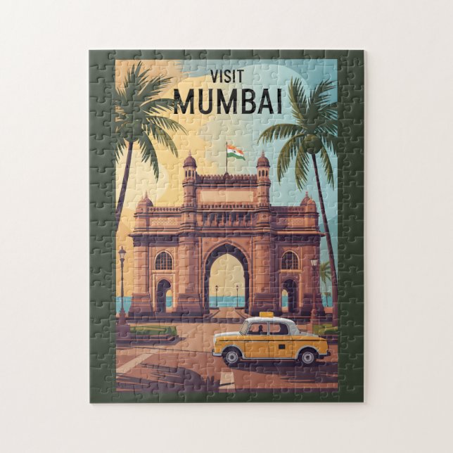 Mumbai India Gateway India Illustration Travel (Vertikal)