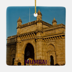 Mumbai Indien Custom Square Weihnachtsschmuck