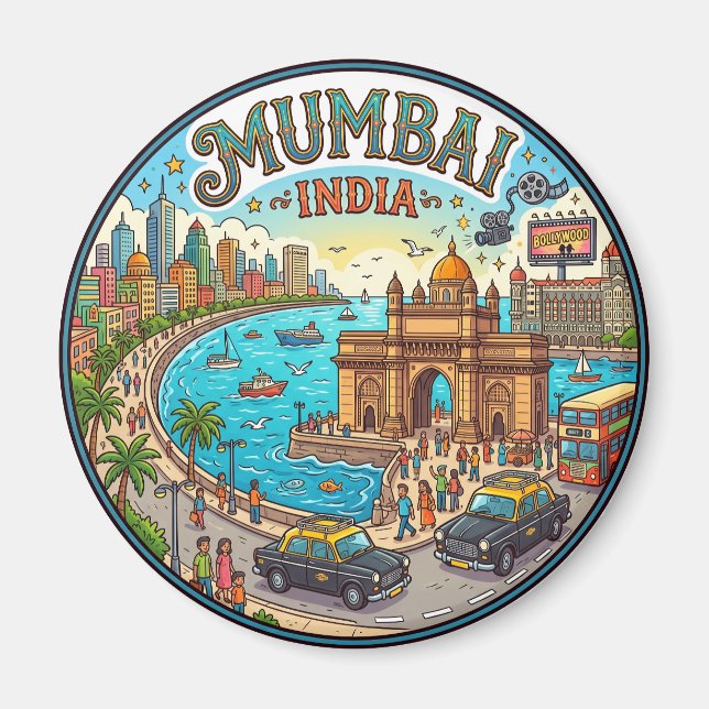 Mumbai Indien Magnet (Vorne)