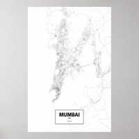 Mumbai, Indien (schwarz auf weiß)