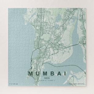 Mumbai Indien Stadtplan Minimales Design