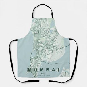 Mumbai Indien Stadtplan Minimales Design Schürze