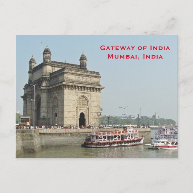Mumbai Indien Vintag Tourismus Reisen hinzufügen Postkarte (Vorderseite)