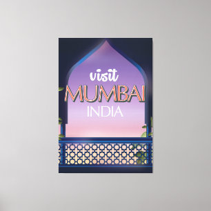 Mumbai Indien Vintage Reiseposter Leinwanddruck