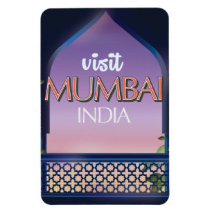 Mumbai Indien Vintage Reiseposter Magnet