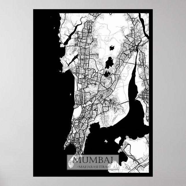 Mumbai Maharashtra Map Poster (Vorne)