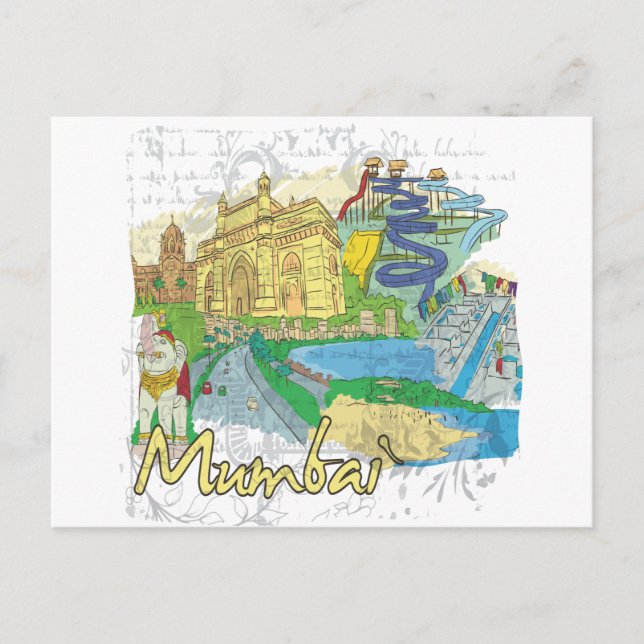 Mumbai Postkarte (Vorderseite)