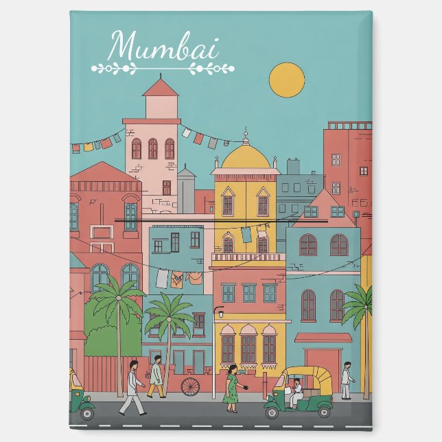 Mumbai Travel Souvenir Magnet (Vorderseite)