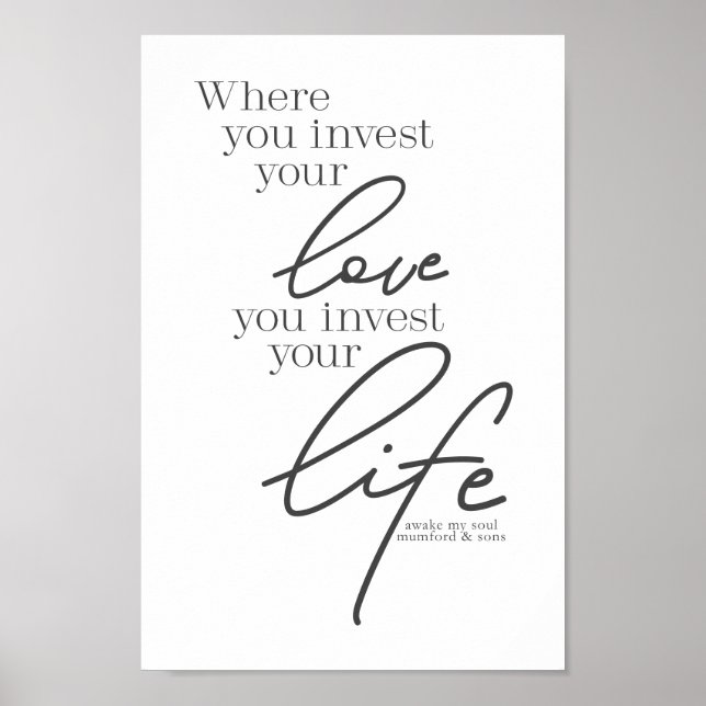 Mumford & Sons Art - Invasion your Liebe, life Poster (Vorne)