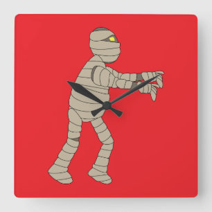 Mumie Quadratische Wanduhr