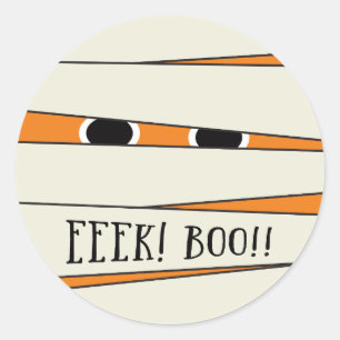 Mumified Halloween in Pumpkettensticker Runder Aufkleber