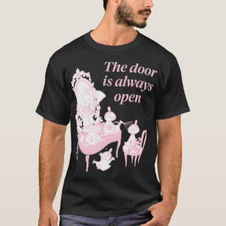 Mumin Zelten mit Papa Dunkle Umrandung T-Shirt
