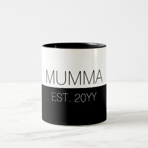 Mumma   Elegante Geschenke für die Junge Mutter Zweifarbige Tasse