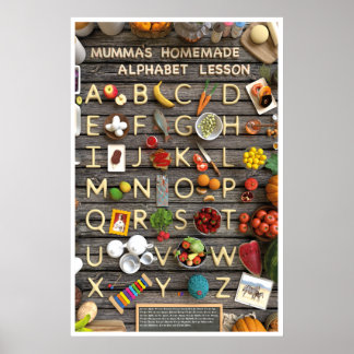 Mummas hausgemachte Alphabet-Lektion Poster