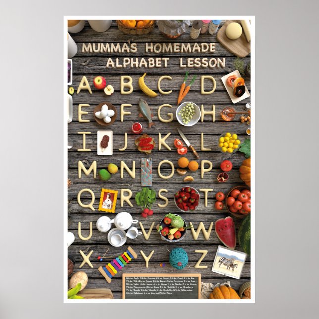 Mummas hausgemachte Alphabet-Lektion Poster (Vorne)