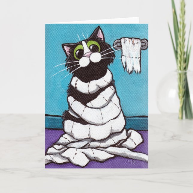 Mummified Cat Card Karte (Vorderseite)
