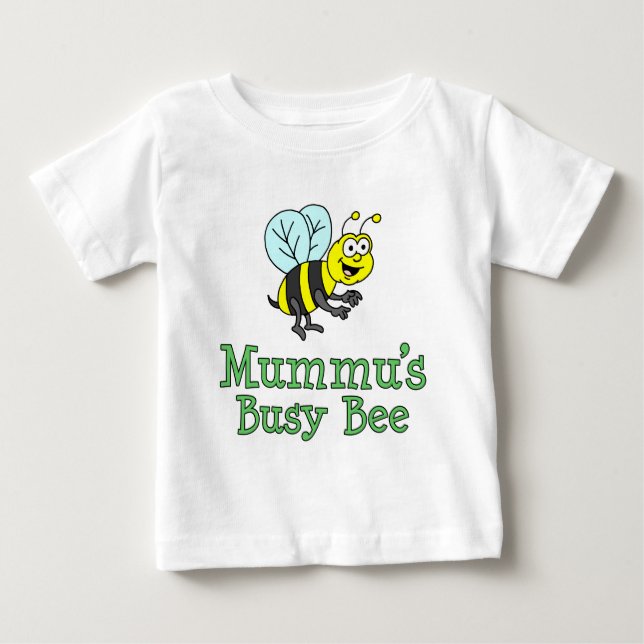 Mummus beschäftigte Biene Baby T-shirt (Vorderseite)