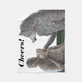 Mummy and Werewolf Drinks Fantasy Art Blanket Fleecedecke